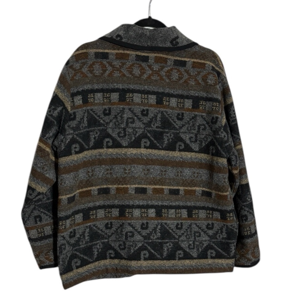 Vintage Sonoma blanket Cardigan Jacket Aztec Southwest Pockets - Picture 6 of 6